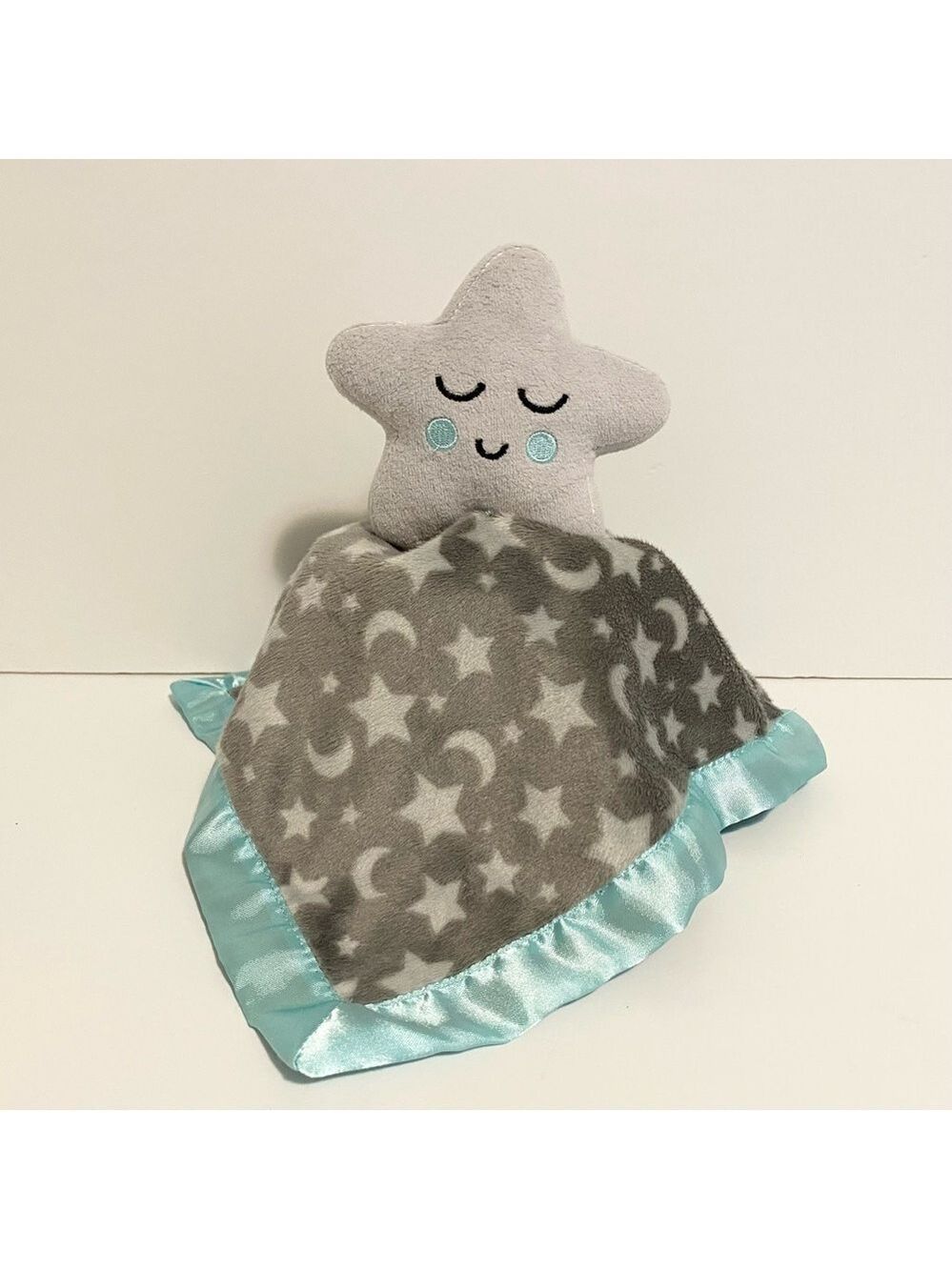 Parents Choice Star Lovey Gray Silver Blue Baby Security Blanket Walmart Cuddle